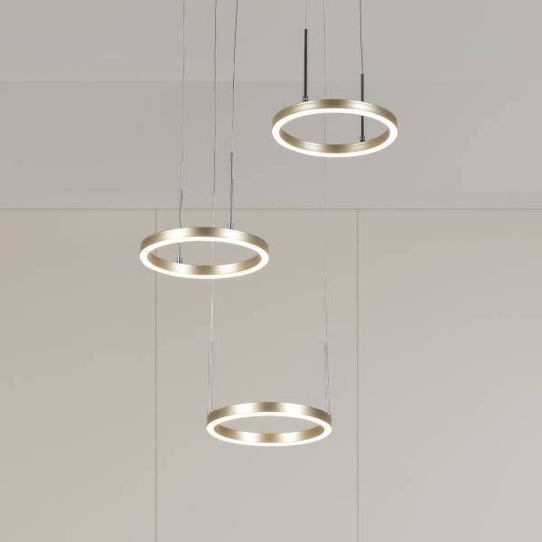 Hanglamp ESTRO aluminiumgietwerk/ijzer - 3-lichts