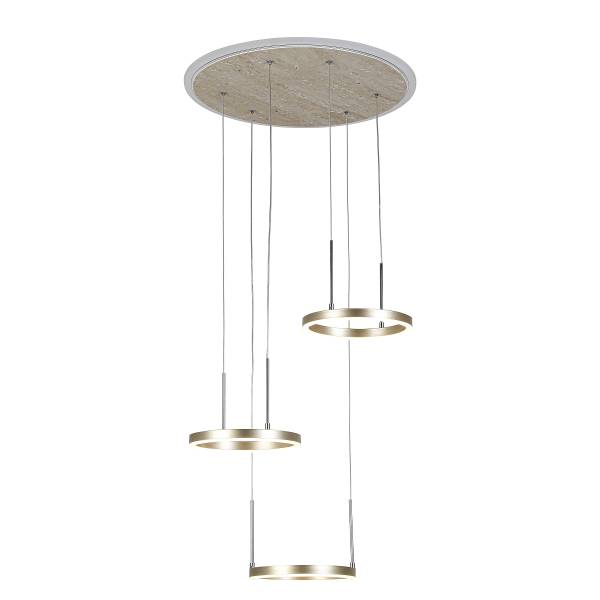 Hanglamp ESTRO aluminiumgietwerk/ijzer - 3-lichts