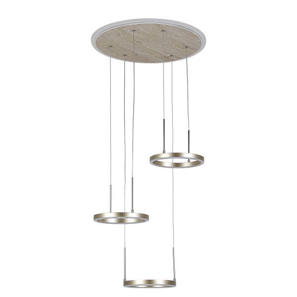 Hanglamp ESTRO aluminiumgietwerk/ijzer - 3-lichts