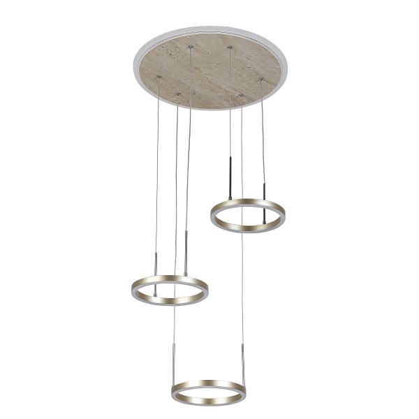 Hanglamp ESTRO aluminiumgietwerk/ijzer - 3-lichts