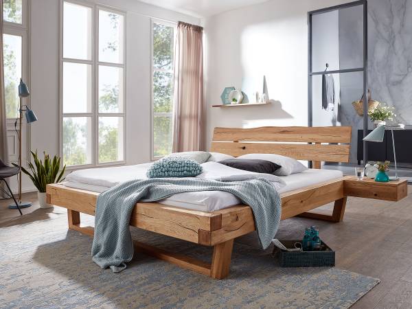 Comodino da parete legno massello Wadon rovere
