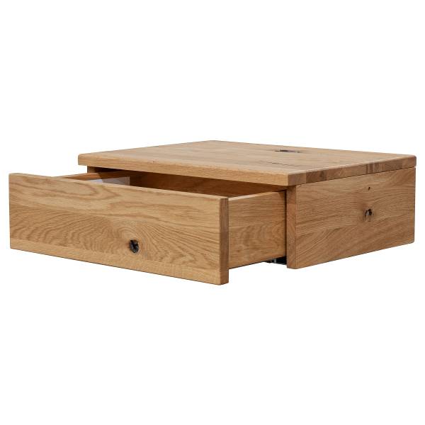 Comodino da parete legno massello Wadon rovere