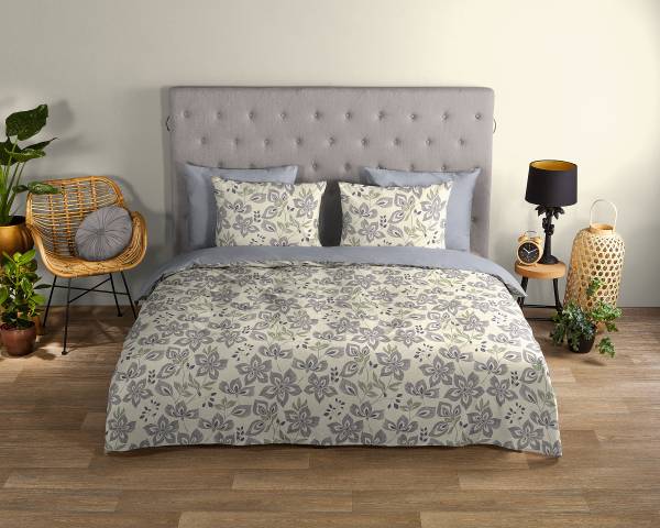 Renforce-Bettwäsche Wuaor Renforcé - Ecru - 140 x 200/220 cm + Kissen 70 x 60 cm