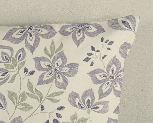 Renforce-Bettwäsche Wuaor Renforcé - Ecru - 140 x 200/220 cm + Kissen 70 x 60 cm