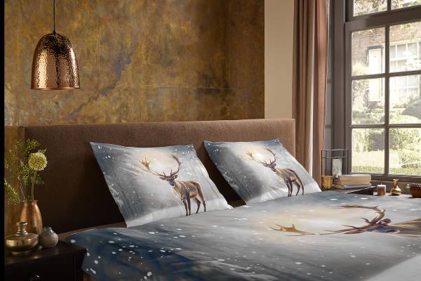 Microvezel beddengoed Kavat microvezel - grijs - 140 x 200/220 cm + kussen 70 x 60 cm