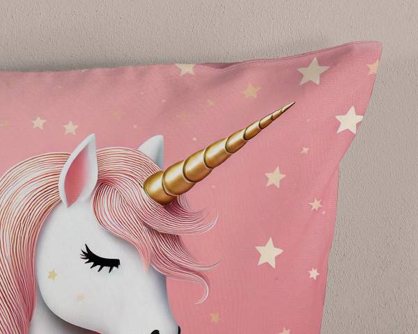 Kinderbettwäsche Kebak Microfaser - Rosa - 140 x 200/220 cm + Kissen 70 x 60 cm
