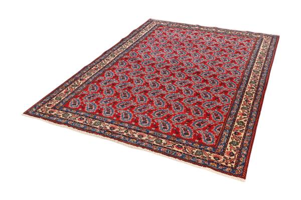 Tapis à poils courts Abadeh 1418637 Laine vierge - Beige / Marron