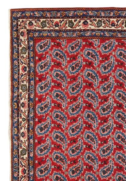 Tapis à poils courts Abadeh 1418637 Laine vierge - Beige / Marron