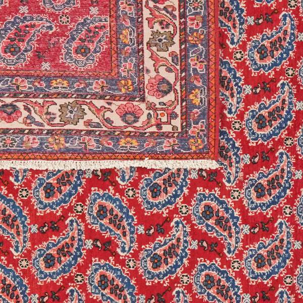 Tapis à poils courts Abadeh 1418637 Laine vierge - Beige / Marron