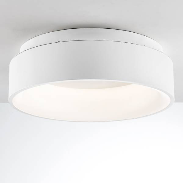 LED-plafondlamp Noah aluminium/acrylglas - 1-lichts - wit - Diameter: 45 cm