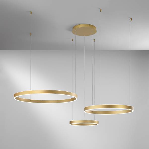 LED-Pendelleuchte Akrobat Aluminium - 1-flammig - Gold