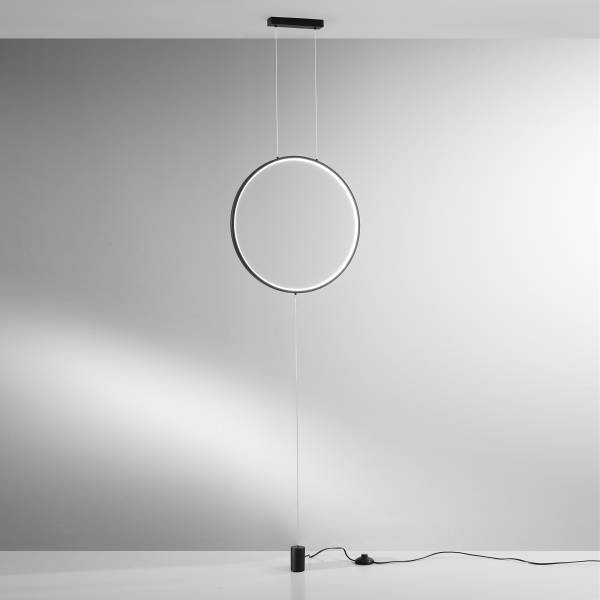 LED-Stehleuchte Portal Aluminium - 1-flammig - Schwarz