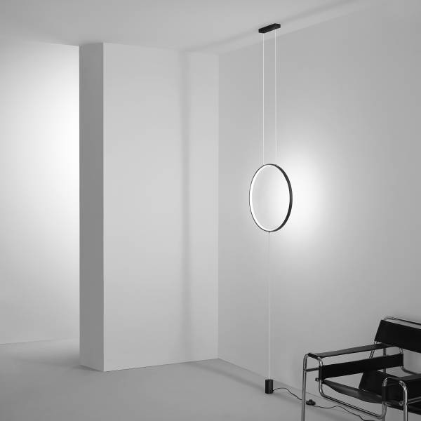 LED-Stehleuchte Portal Aluminium - 1-flammig - Schwarz