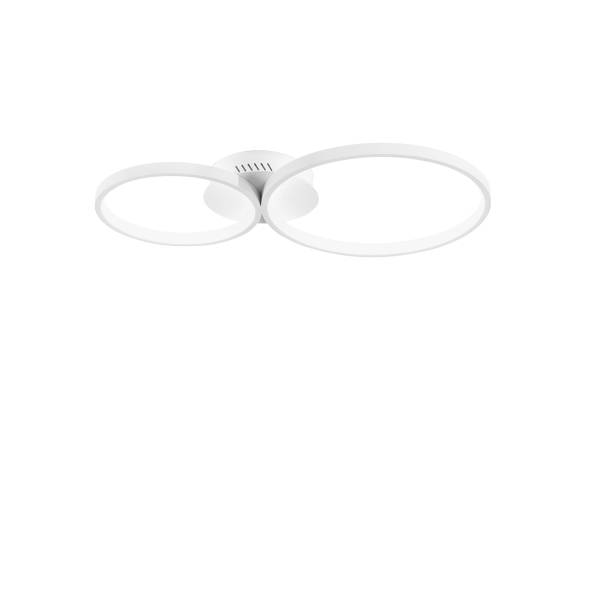 LED-plafondlamp Fredy met 2 ringen silicone/aluminium - 2-lichts
