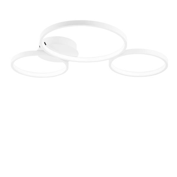 LED-plafondlamp Fredy met 3 ringen silicone/aluminium - 3-lichts