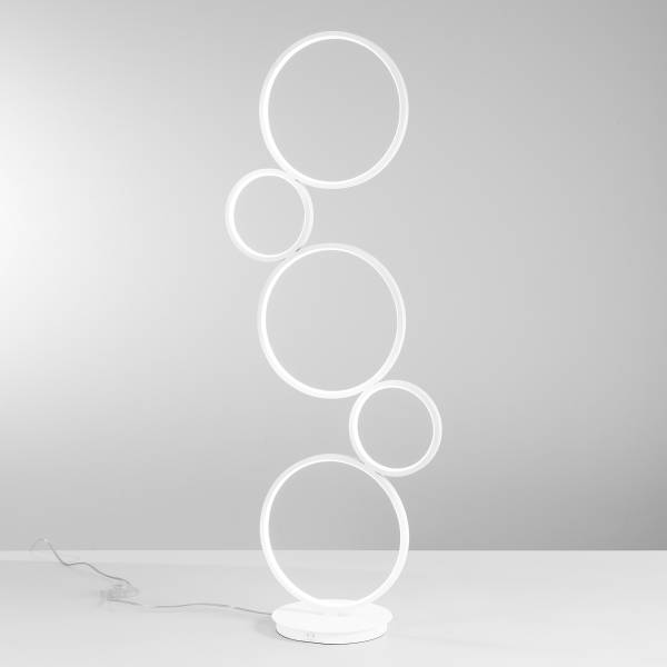 Staande LED-lamp Fredy silicone/aluminium - 5-lichts