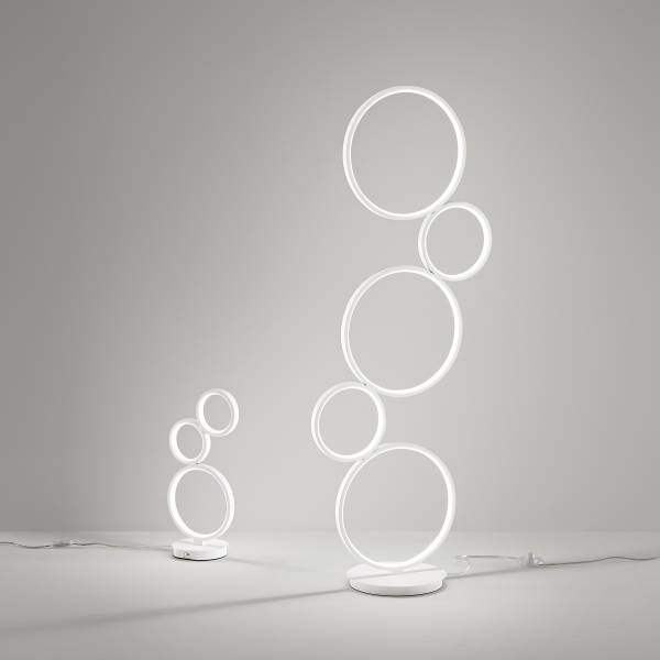 Staande LED-lamp Fredy silicone/aluminium - 5-lichts