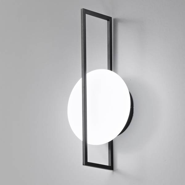 LED-wandlamp Fobos acrylglas/aluminium - 1-lichts - zwart
