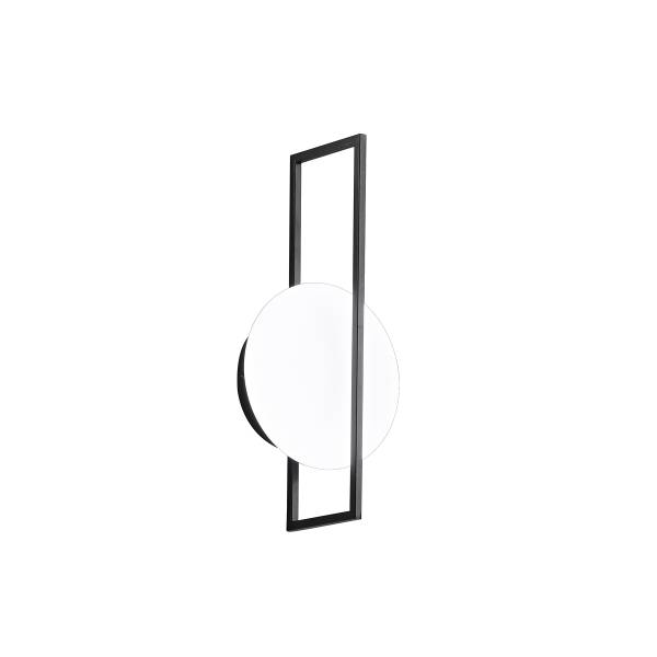 LED-wandlamp Fobos acrylglas/aluminium - 1-lichts - zwart