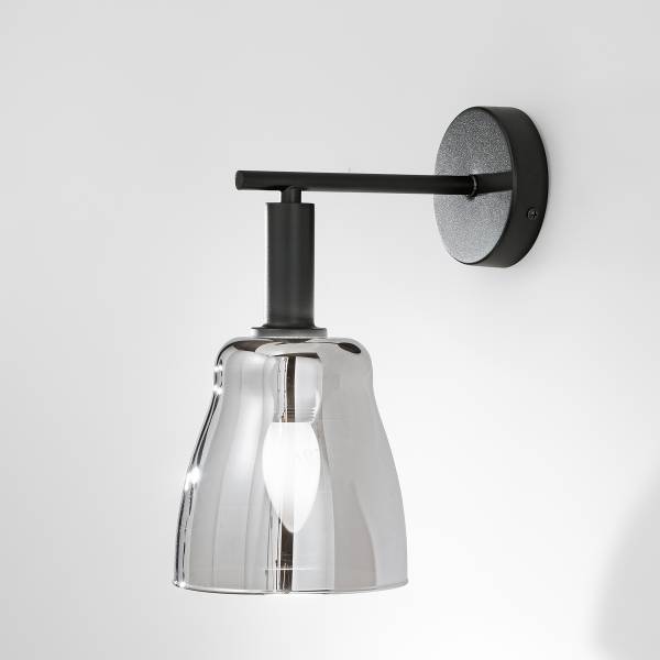 Wandleuchte Weizen Klarglas / Aluminium - 1-flammig