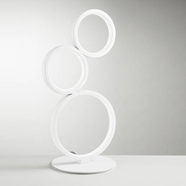Lampada da tavolo con 3 anelli Fredy Silicone / Alluminio - 3 punti luce