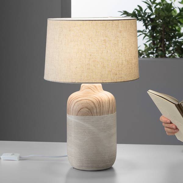 Lampada da tavolo Woody Cotone / Ceramica - 1 punto luce - Altezza: 49 cm
