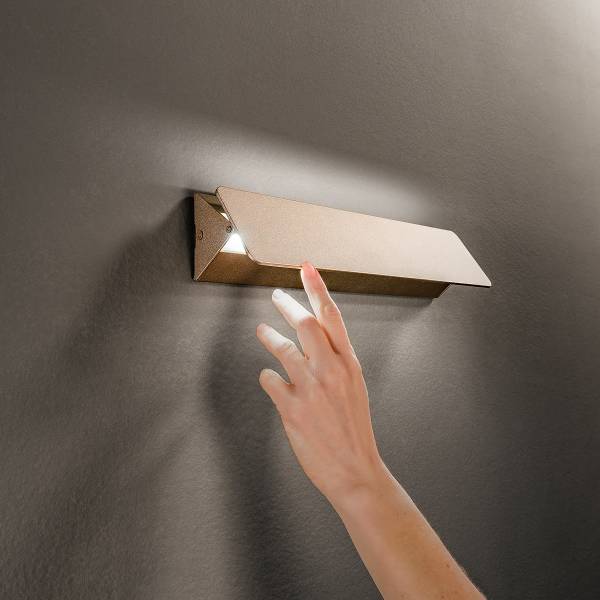 Lampada a muro LED Aileron Alluminio - 1 punto luce - Rame
