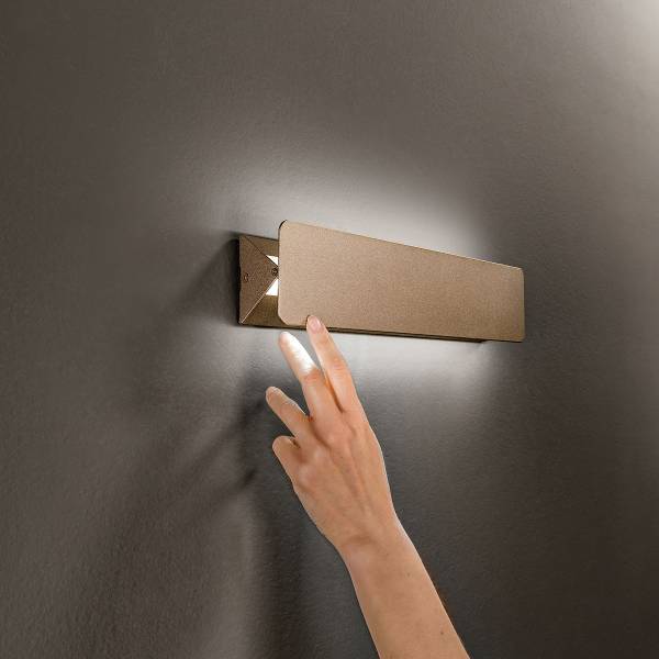 Lampada a muro LED Aileron Alluminio - 1 punto luce - Rame