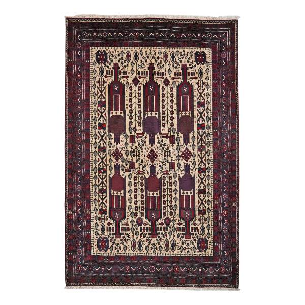 Kurzflorteppich Afshar 1870069 Schurwolle - Rot