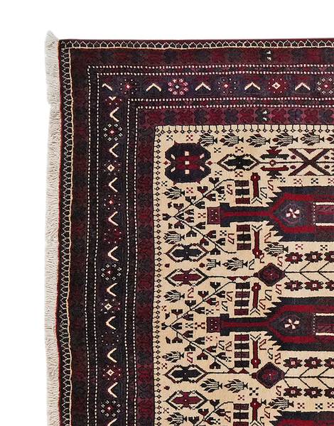 Kurzflorteppich Afshar 1870069 Schurwolle - Rot