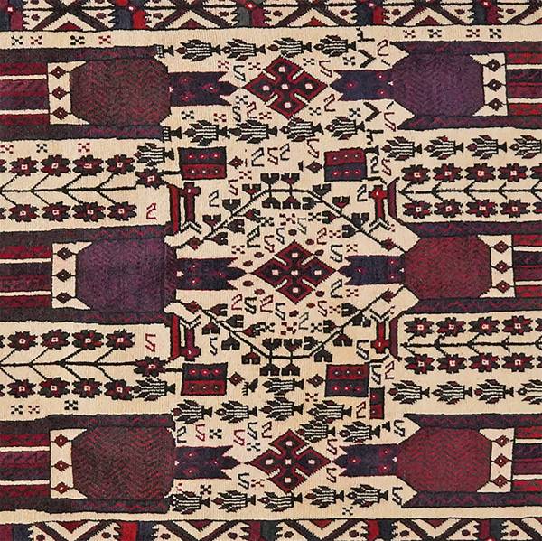 Kurzflorteppich Afshar 1870069 Schurwolle - Rot