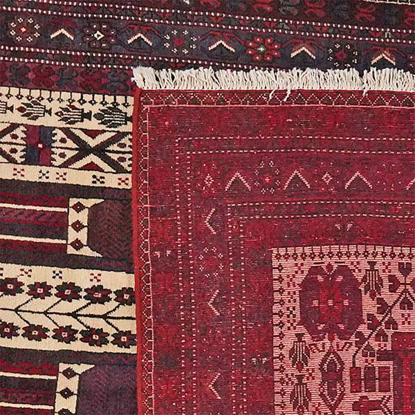 Kurzflorteppich Afshar 1870069 Schurwolle - Rot
