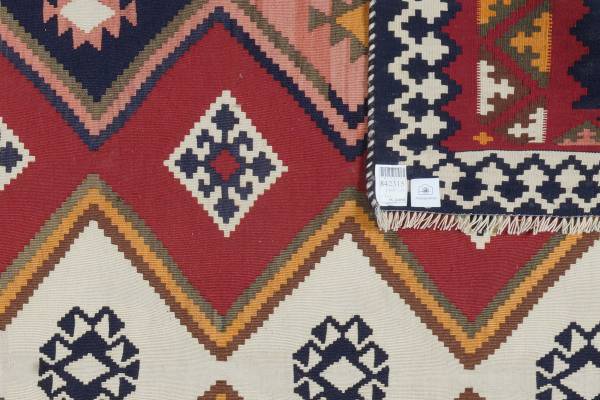 Laagp. vloerkleed Kelim Gashgai 2173136 scheerwol - meerdere kleuren