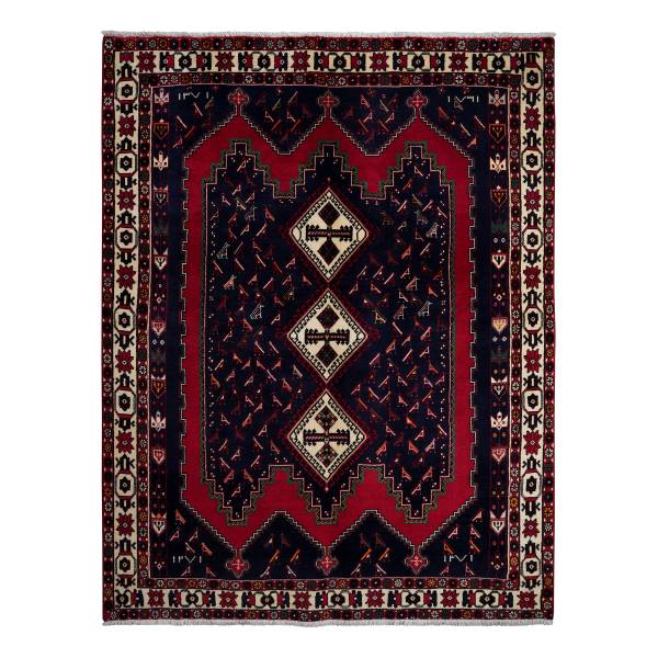 Tappeto a pelo corto Afshar 2179836 Lana vergine - Blu