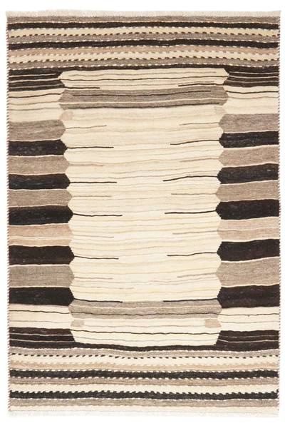 Kurzflorteppich Kelim Gashgai 2015125 Schurwolle - Mehrfarbig