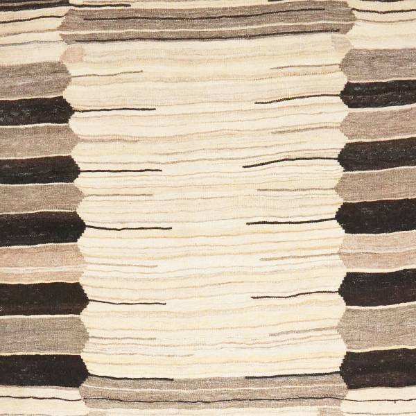 Kurzflorteppich Kelim Gashgai 2015125 Schurwolle - Mehrfarbig