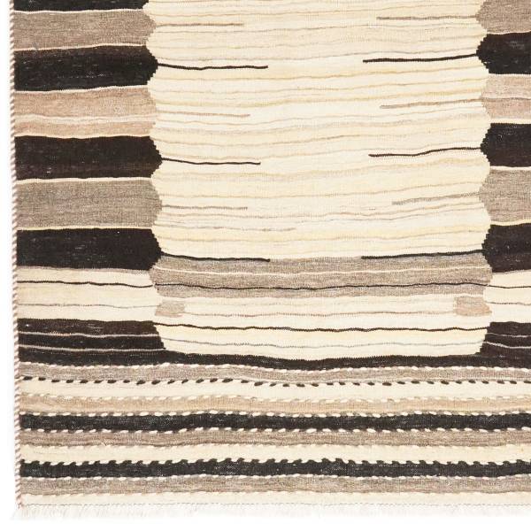 Kurzflorteppich Kelim Gashgai 2015125 Schurwolle - Mehrfarbig