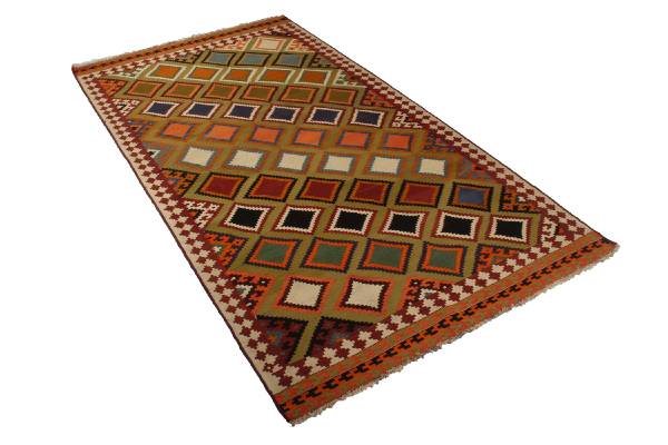 Laagp. vloerkleed Kelim Gashgai 2050109 scheerwol - meerdere kleuren