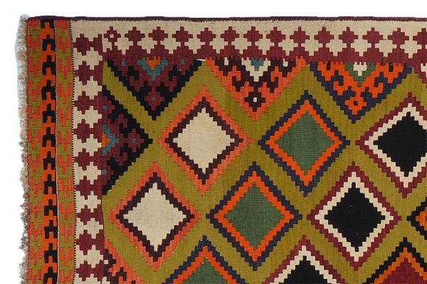 Laagp. vloerkleed Kelim Gashgai 2050109 scheerwol - meerdere kleuren