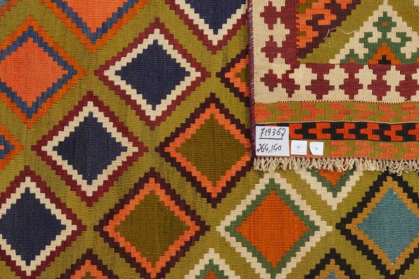 Laagp. vloerkleed Kelim Gashgai 2050109 scheerwol - meerdere kleuren
