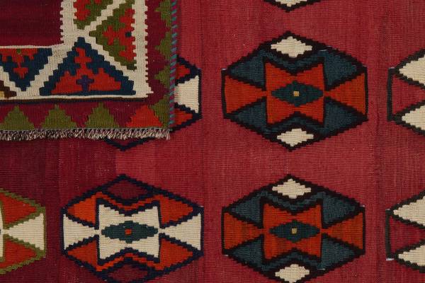 Kurzflorteppich Kelim Gashgai 2075034 Schurwolle - Mehrfarbig