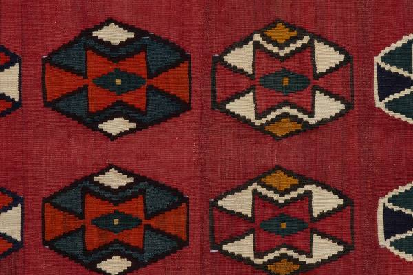Kurzflorteppich Kelim Gashgai 2075034 Schurwolle - Mehrfarbig