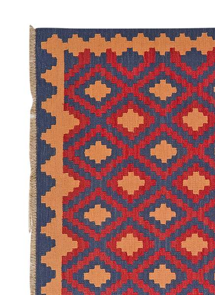 Tappeto pelo corto Kelim Gashgai 2168271 Lana vergine - Multicolore