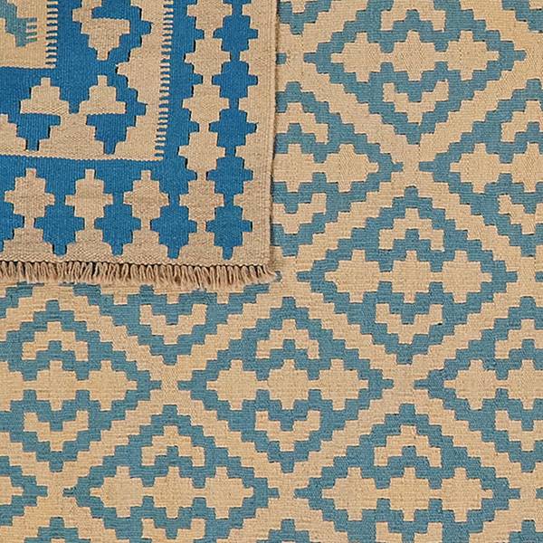 Kurzflorteppich Kelim Gashgai 2171337 Schurwolle - Beige