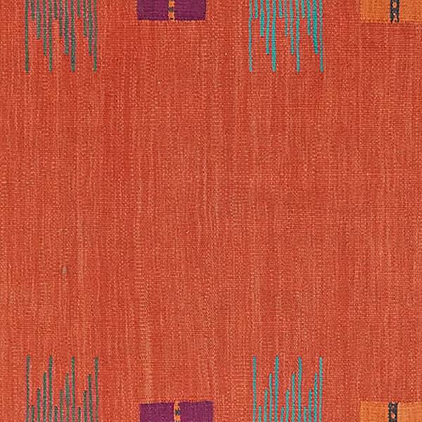 Laagp. vloerkleed Kelim Gashgai 2175749 scheerwol - rood/beige