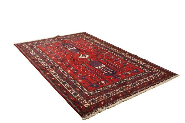 Tappeto a pelo corto Afshar 2159843 Lana vergine - Blu