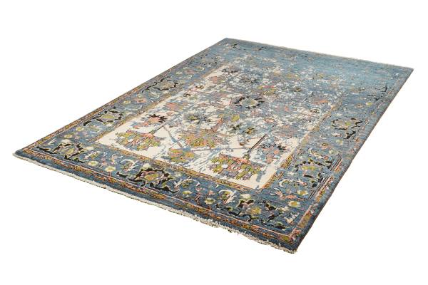 Tapis à poils longs Rizbaf.Mod 2161276 Laine vierge - Multicolore