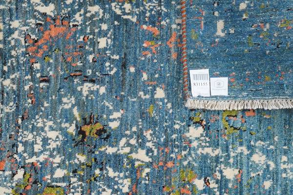 Tapis à poils longs Rizbaf.Mod 2161276 Laine vierge - Multicolore