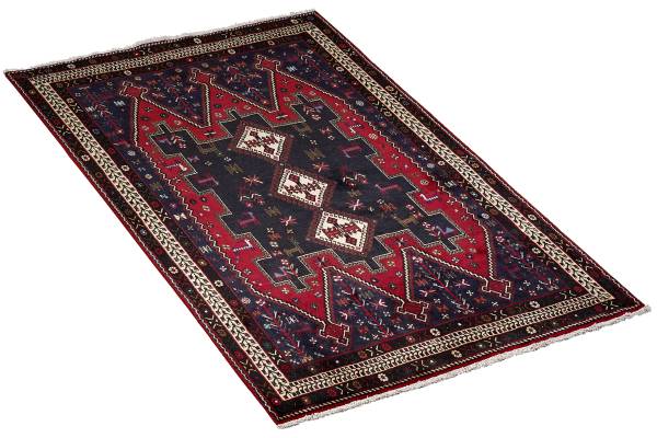 Tappeto a pelo corto Afshar 2178936 Lana vergine - Rosso / Beige