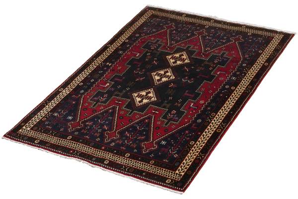 Tappeto a pelo corto Afshar 2178936 Lana vergine - Rosso / Beige